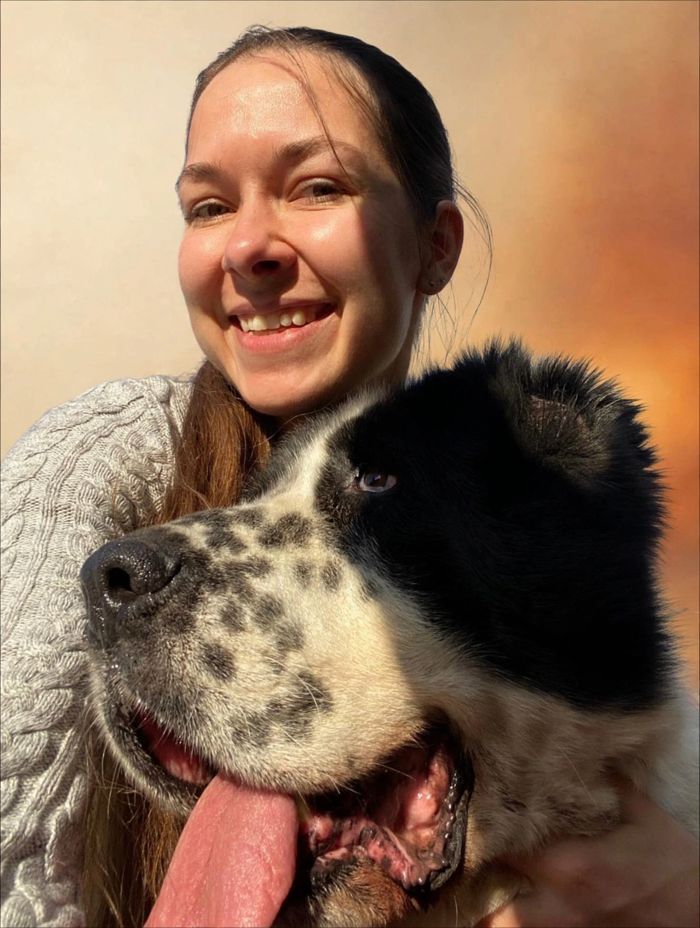 Lilya with her dog
